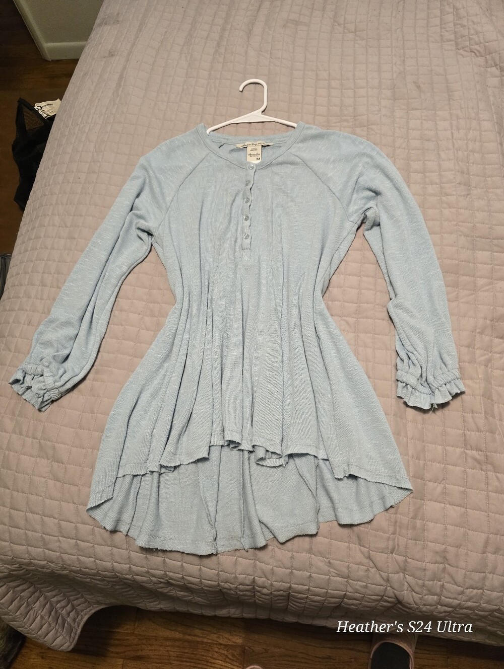 American Rag, Light Blue Long Sleeve Tunic Top
